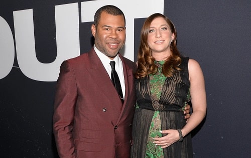 A picture of Chelsea Peretti with her husband, Jordan Peele.